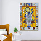 Handmade Style Shrinathji Devotional Pichwai Canvas Wall Painting