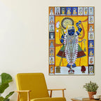 Handmade Style Shrinathji Devotional Pichwai Canvas Wall Painting