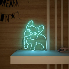 Happy Pug Dog Neon LED Light