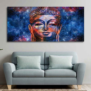 Head of Lord Gautam Buddha Canvas Wall Painting