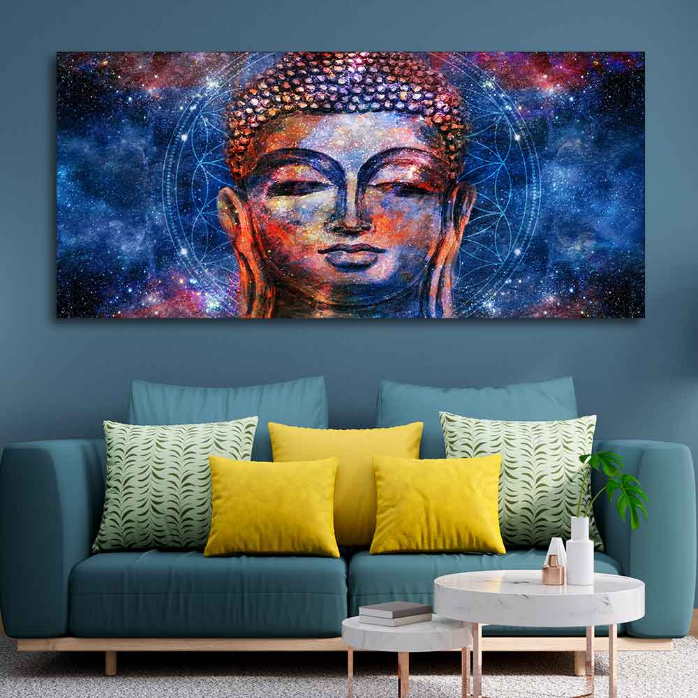 Head of Lord Gautam Buddha Canvas Wall Painting