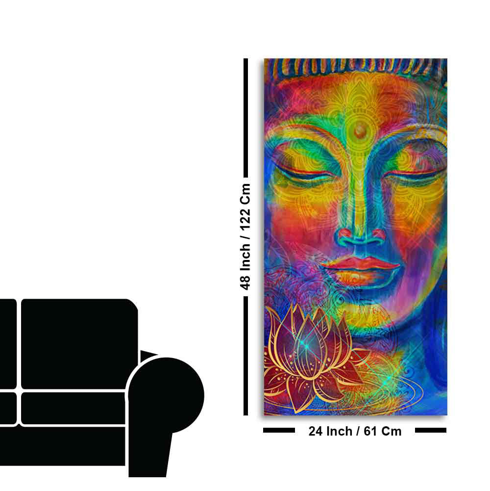 Head of Lord Buddha Canvas Wall Painting