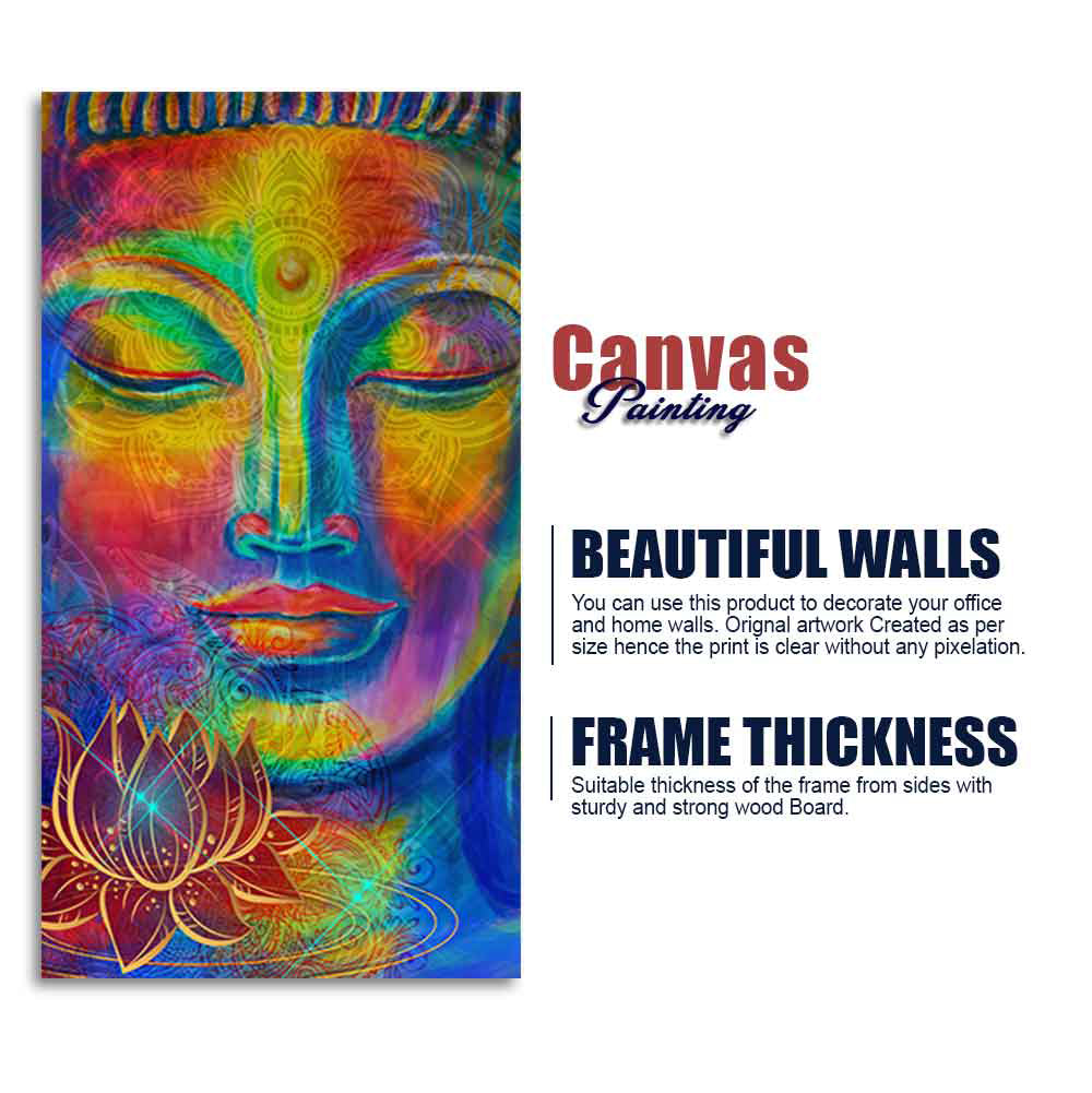 Head of Lord Buddha Canvas Wall Painting