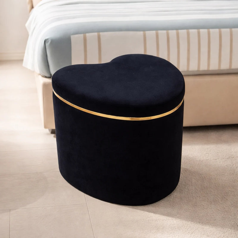 heart-shaped-black-velvet-ottoman-with-gold-trim