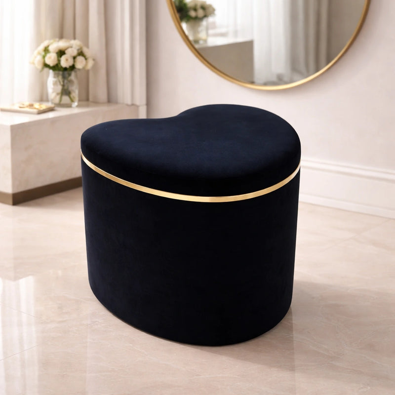 heart-shaped-black-velvet-ottoman-with-gold-trim