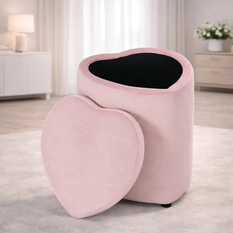 heart-shaped-storage-velvet-fabric-padded-makeup-stool