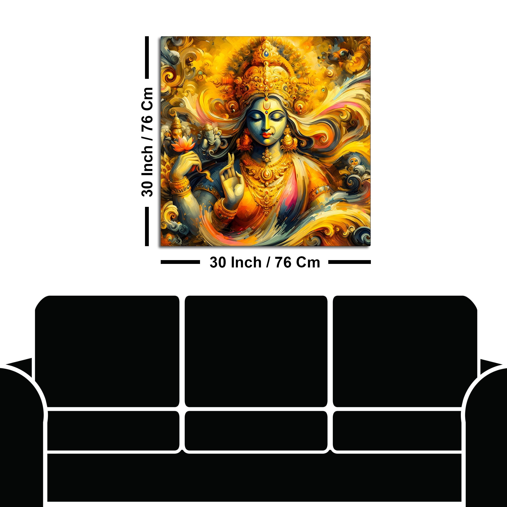 Heavenly Goddess Portrait Premium Wall Painting