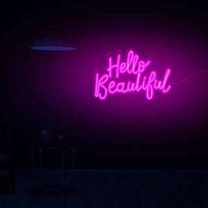 Hello Beautiful Text Neon Sign LED Light