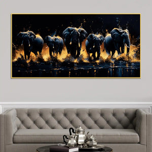 herd-of-elephants-running-through-the-water-canvas-wall-painting