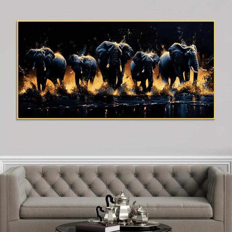 herd-of-elephants-running-through-the-water-canvas-wall-painting