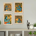 Hindu Devotional Wall Art Frame Set of 4