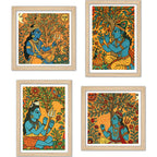 Hindu Devotional Wall Art Frame Set of 4
