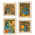 Hindu Devotional Wall Art Frame Set of 4