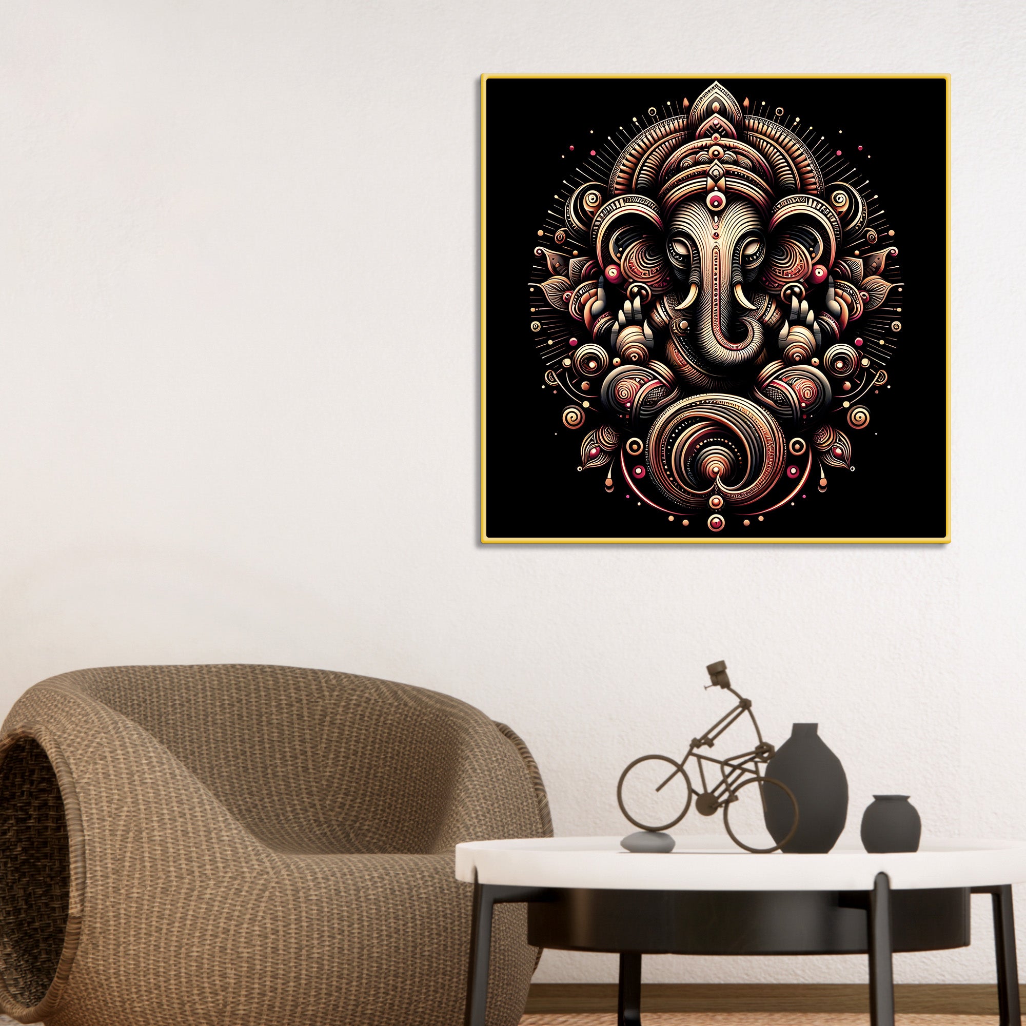 Hindu Ganesh Painting on Canvas