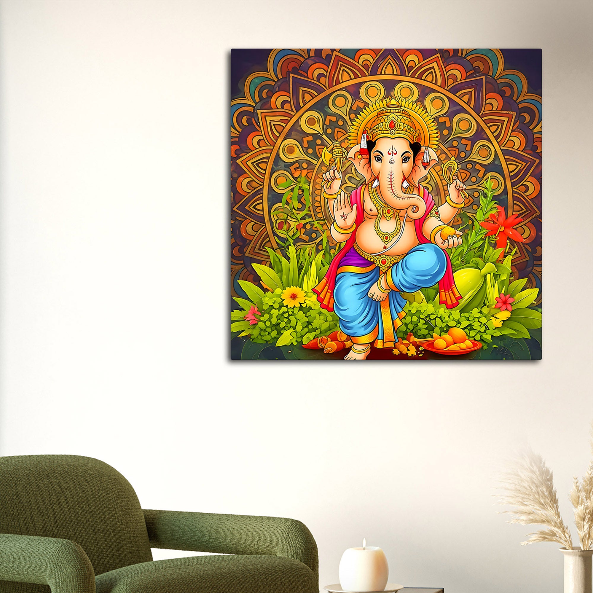 Hindu God Ganesh Ji Painting for Decoration