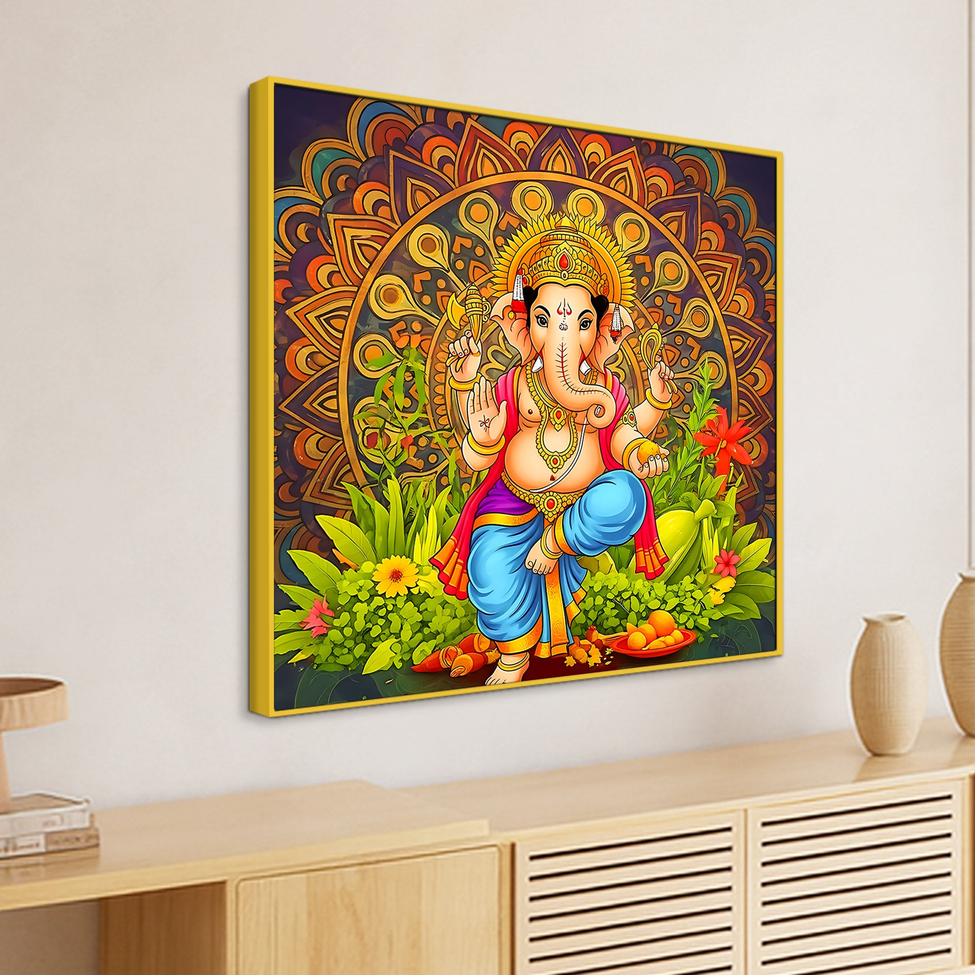Hindu God Ganesh Ji Painting for Decoration
