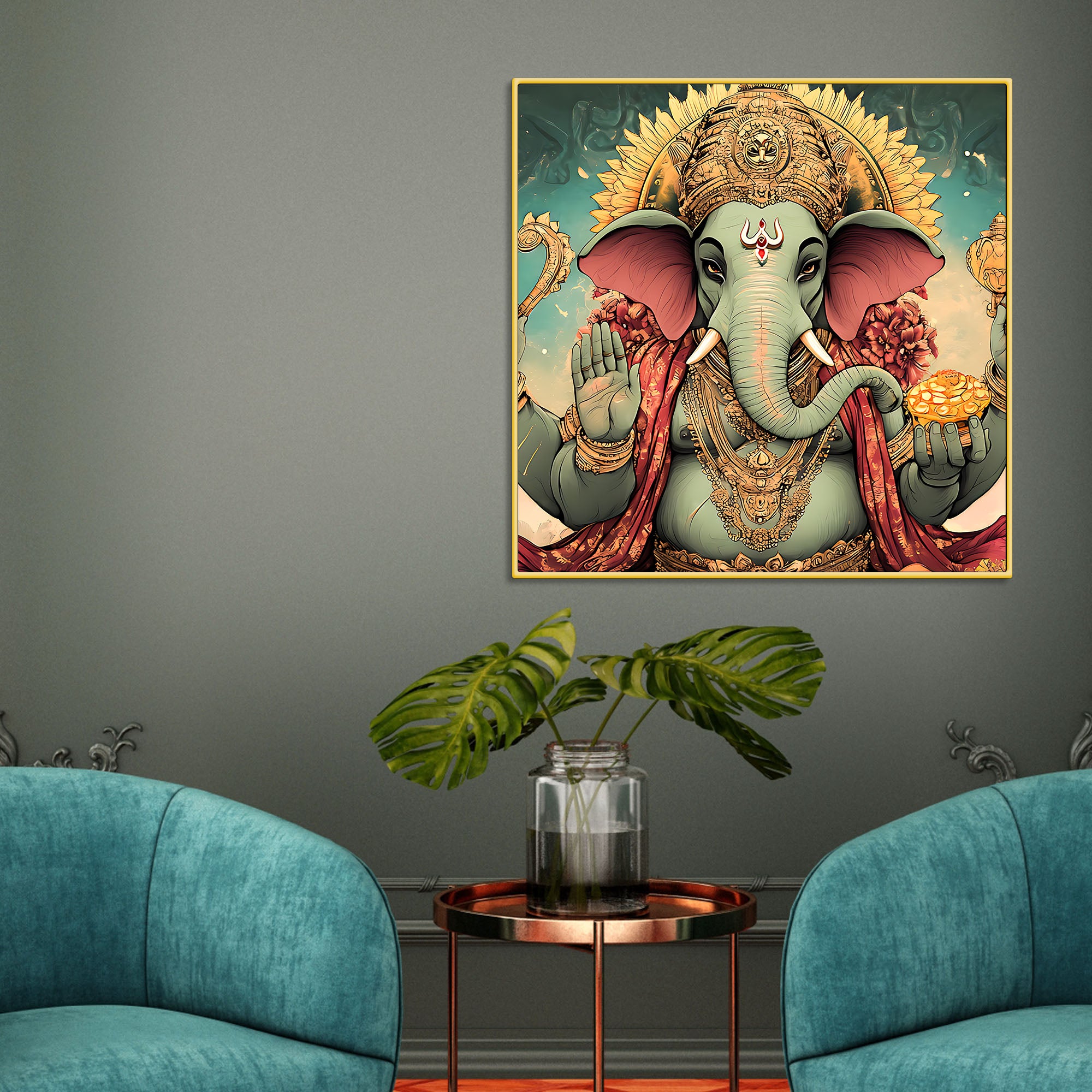Hindu God Ganesha Decoration Painting