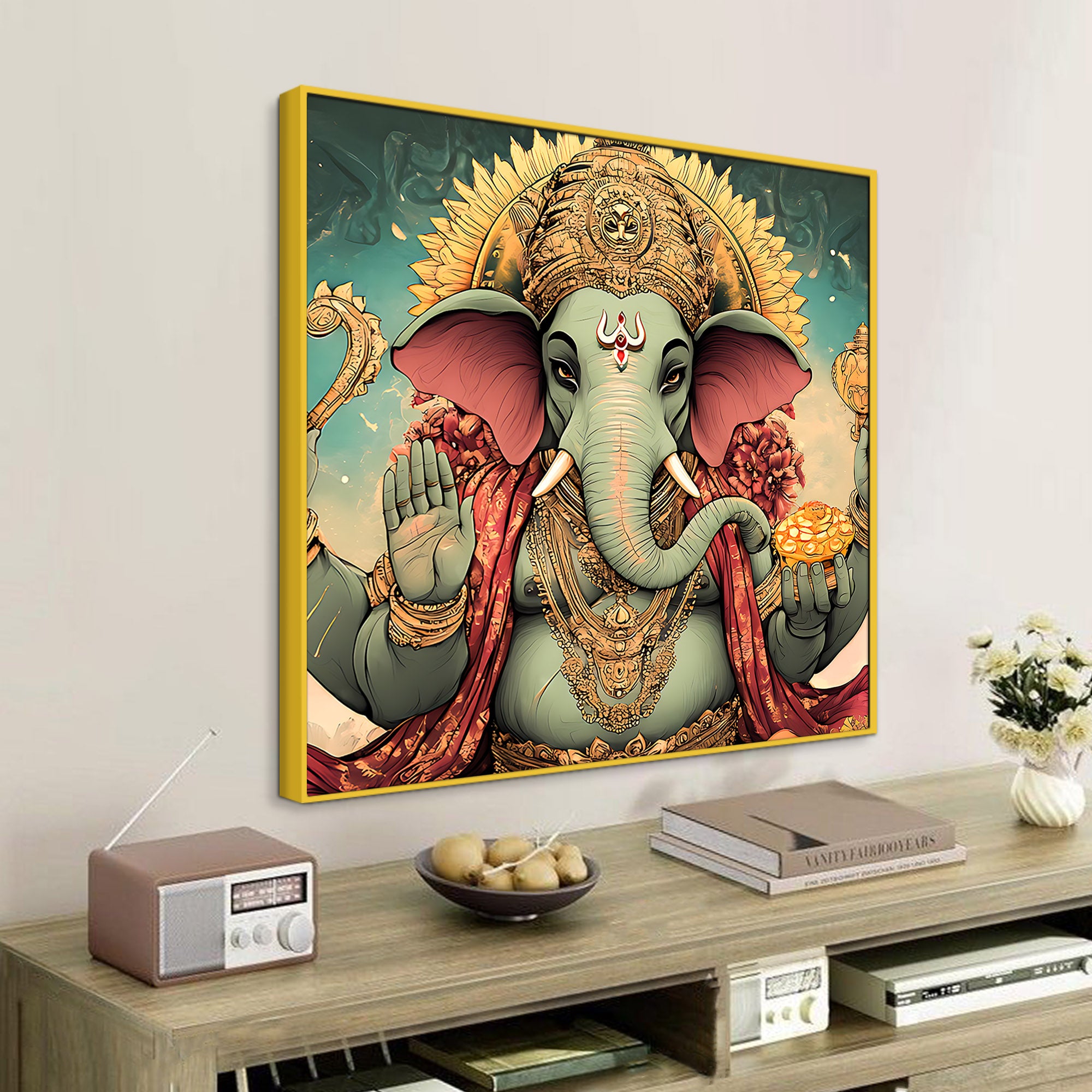 Hindu God Ganesha Decoration Painting