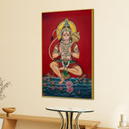 Hindu God Hanuman Ji Blessing Pose Canvas Painting