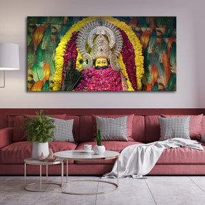 Hindu God Khatu Shyam Baba Premium Canvas Wall Painting