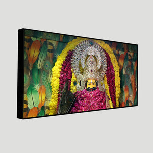 Hindu God Khatu Shyam Baba Premium Canvas Wall Painting