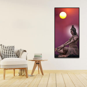 Hindu God Shiva Meditation Canvas Wall Painting