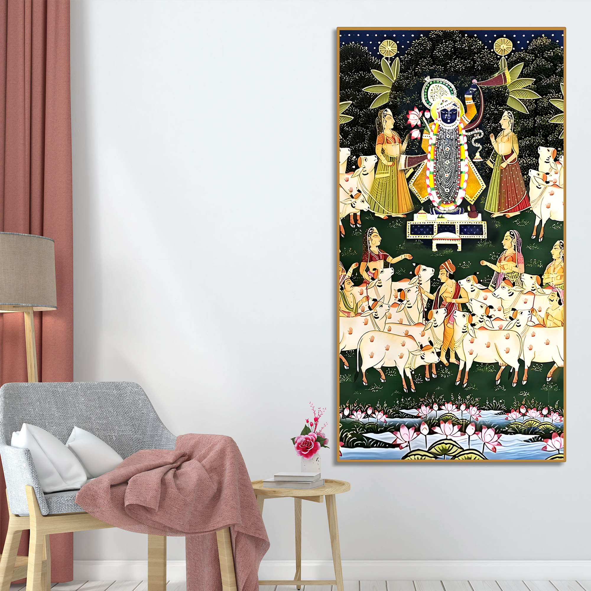 hindu-god-shreenathji-canvas-wall-painting-classic-pichwai-art