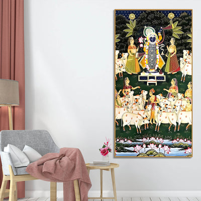 hindu-god-shreenathji-canvas-wall-painting-classic-pichwai-art