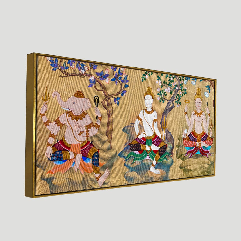 Hindu God Thai Style Art Canvas Wall Painting