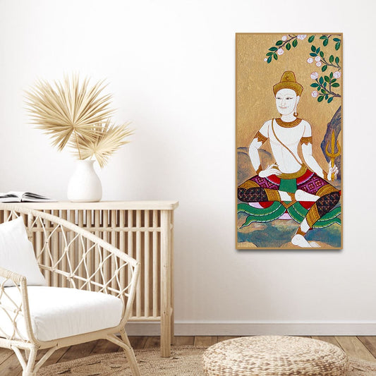 Hindu God Thai Style Art Premium Canvas Wall Painting