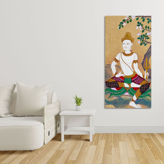 Hindu God Thai Style Art Premium Canvas Wall Painting