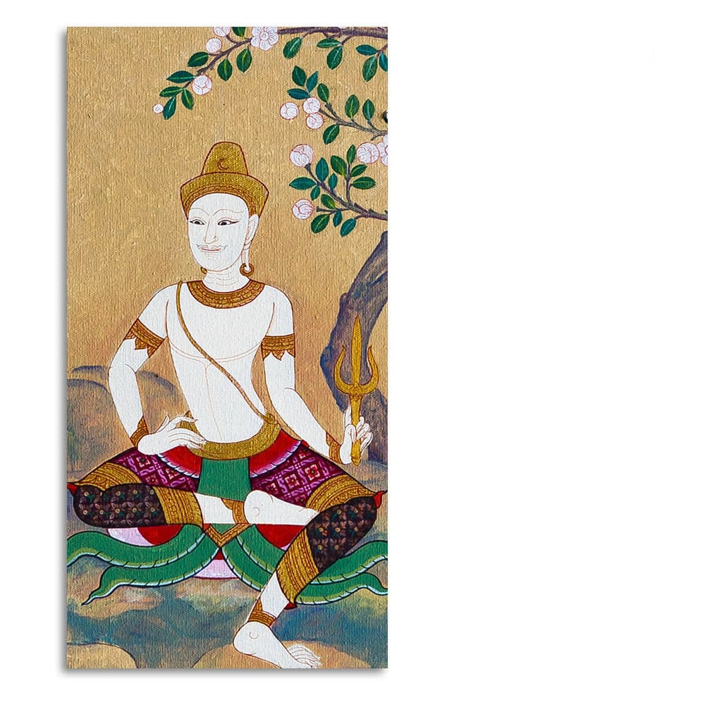 Hindu God Thai Style Art Premium Canvas Wall Painting