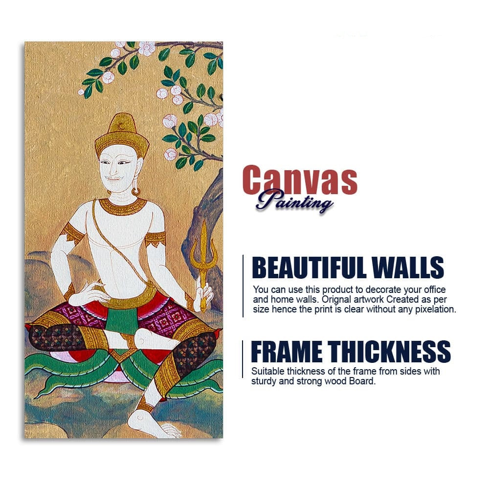 Hindu God Thai Style Art Premium Canvas Wall Painting