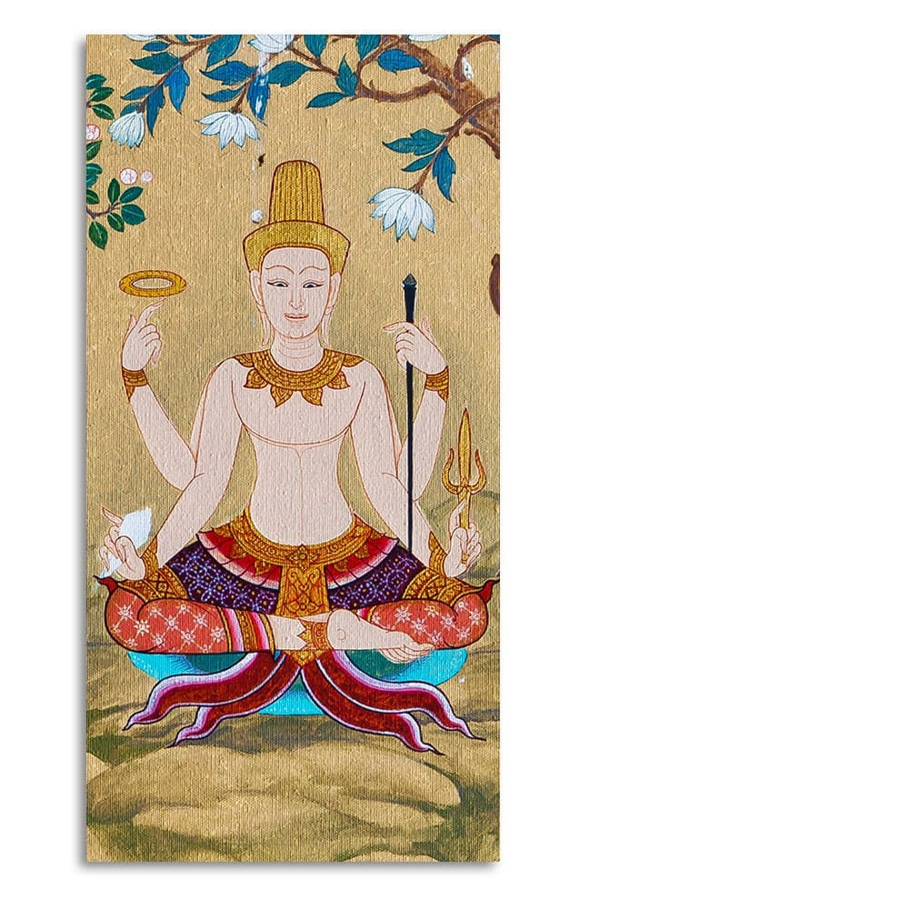 Hindu God Thai Style Art Wall Painting