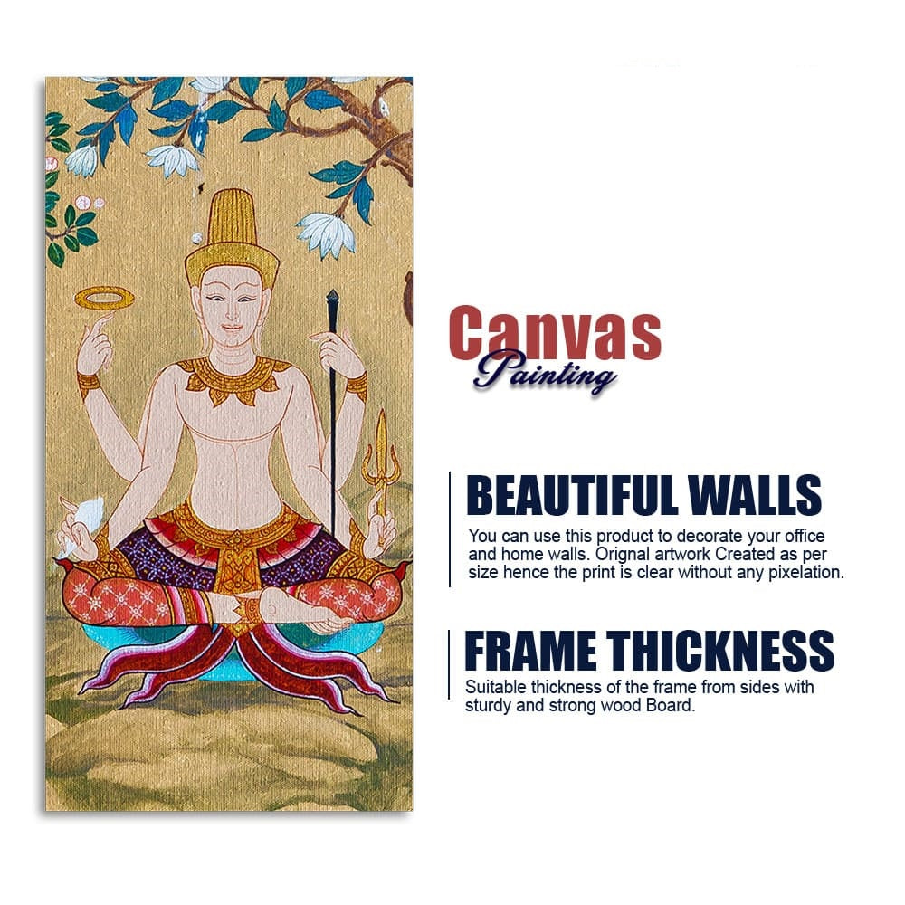 Hindu God Thai Style Art Wall Painting