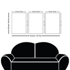 Hindu Lord Ganesha Floating Canvas Wall Painting Set of Three