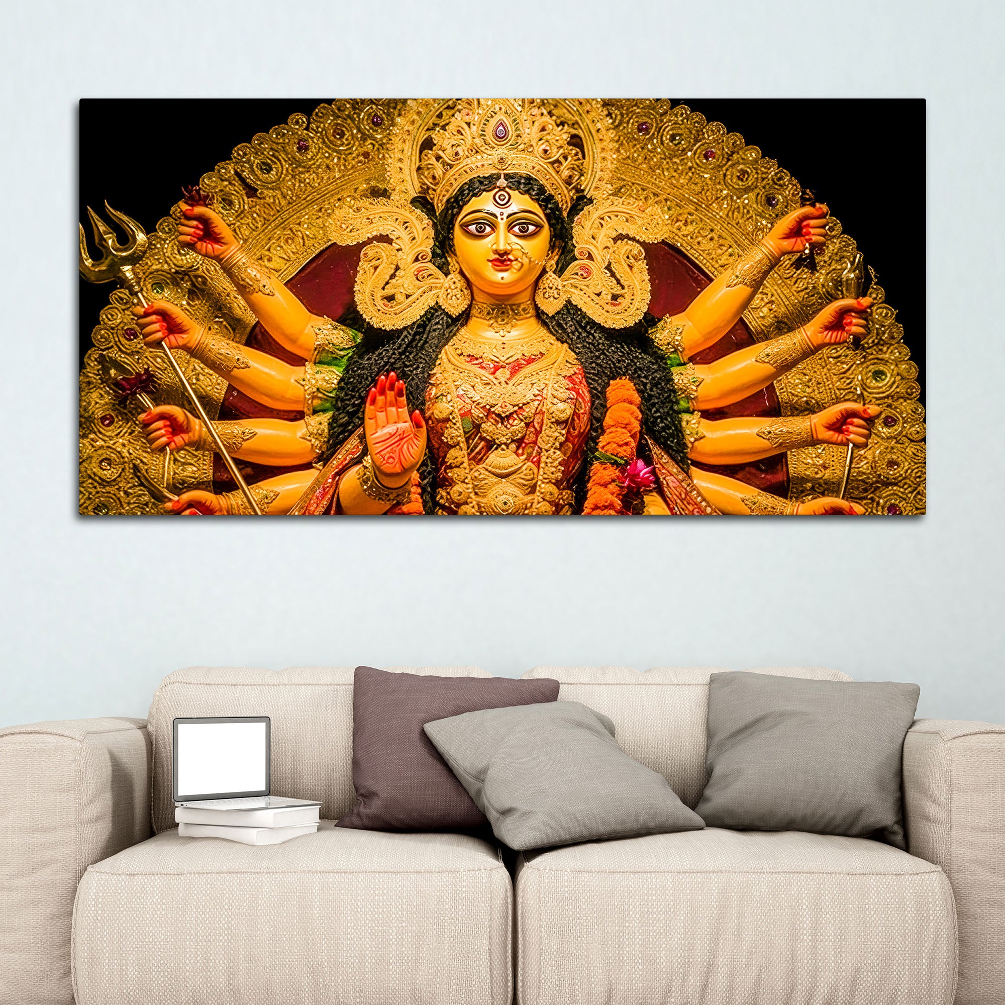 Hindu Spiritual Durga Mata Wall Canvas Painting