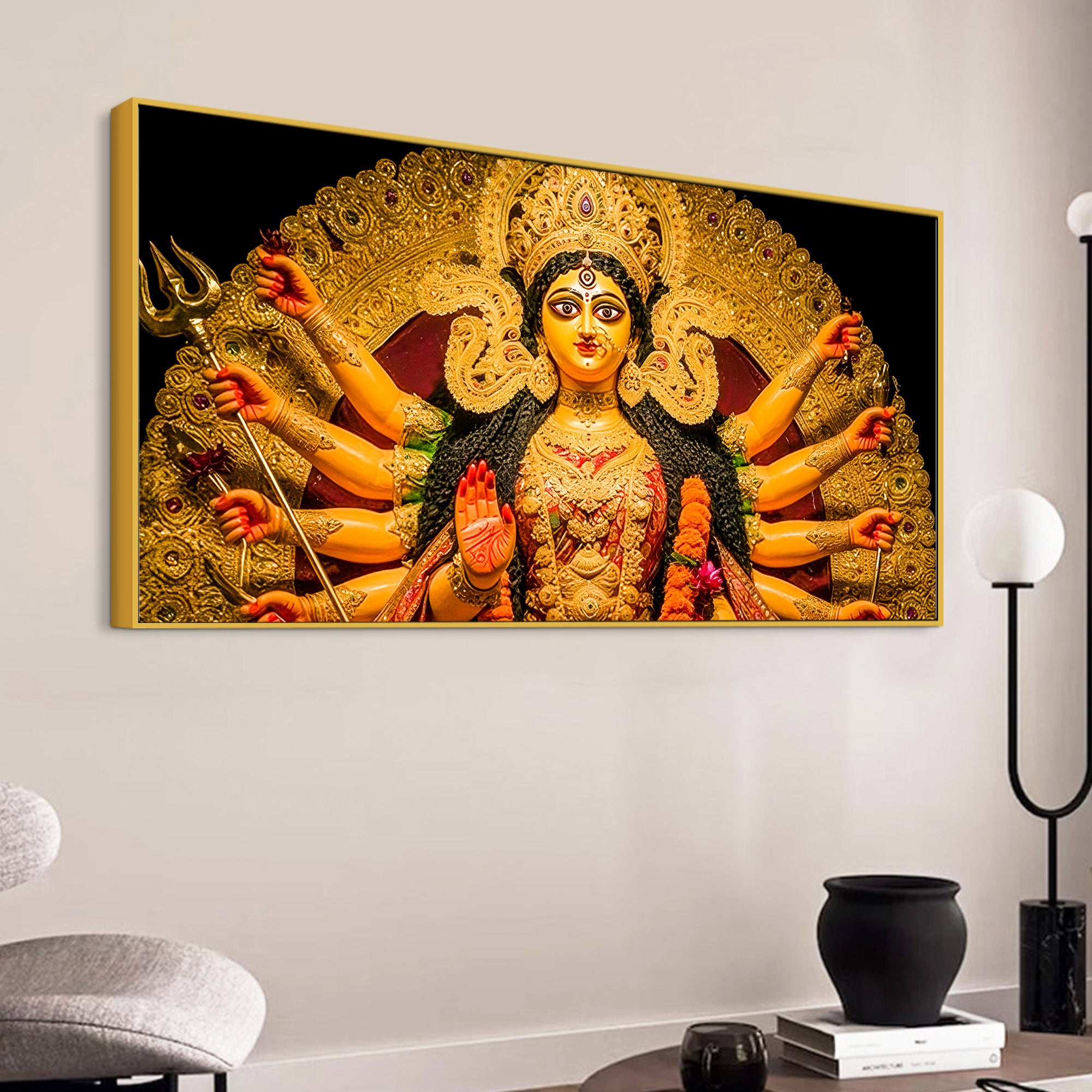 Hindu Spiritual Durga Mata Wall Canvas Painting