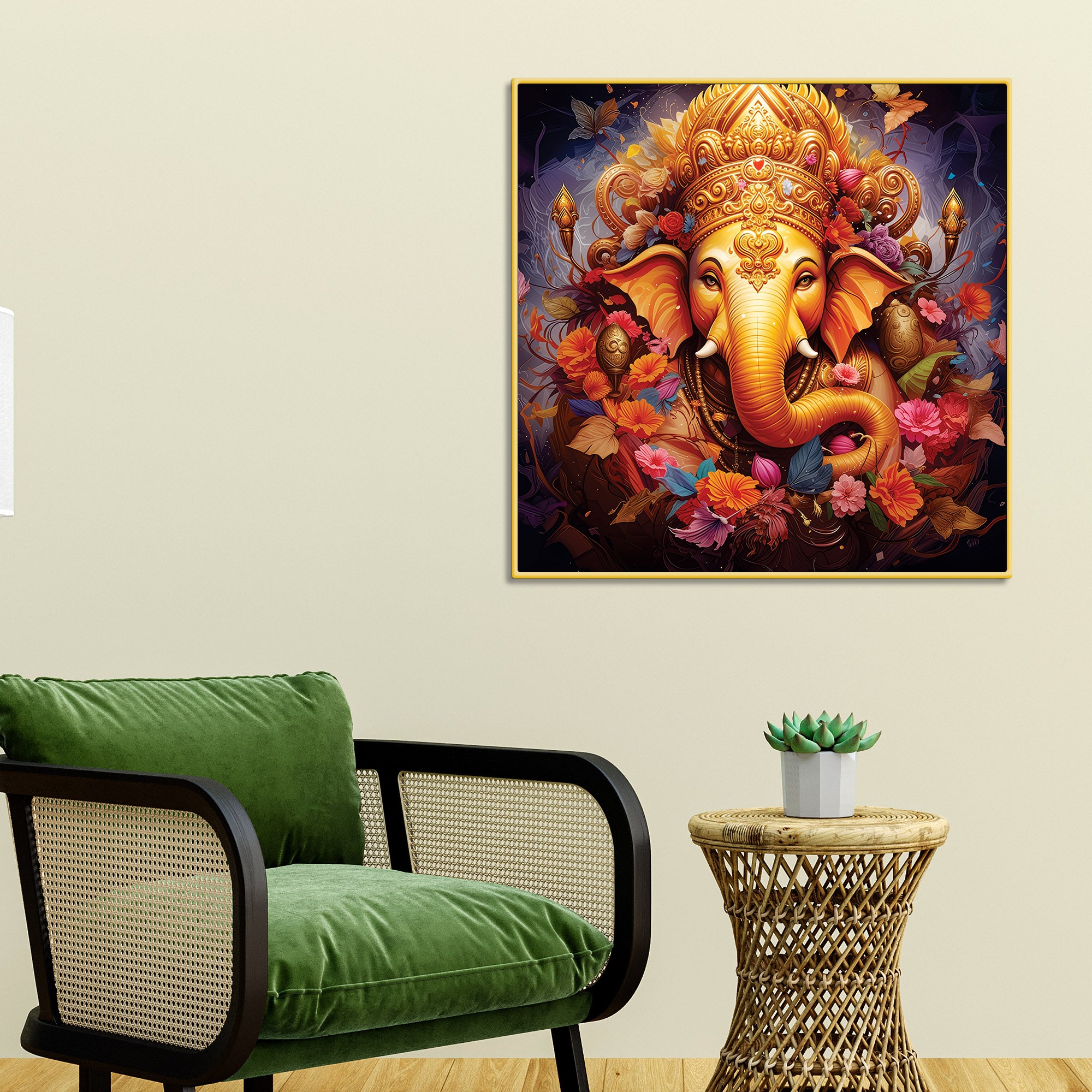 Hindu Spiritual Ganesha Home Decor Painting