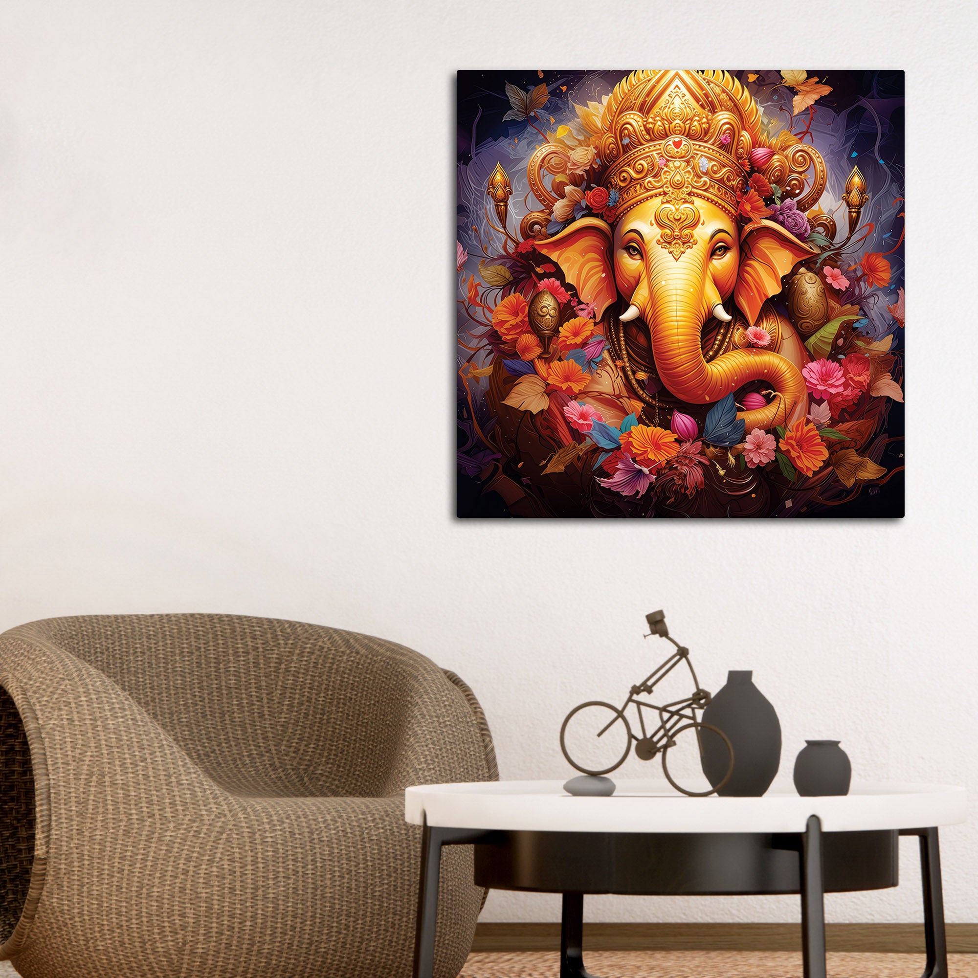 Hindu Spiritual Ganesha Home Decor Painting