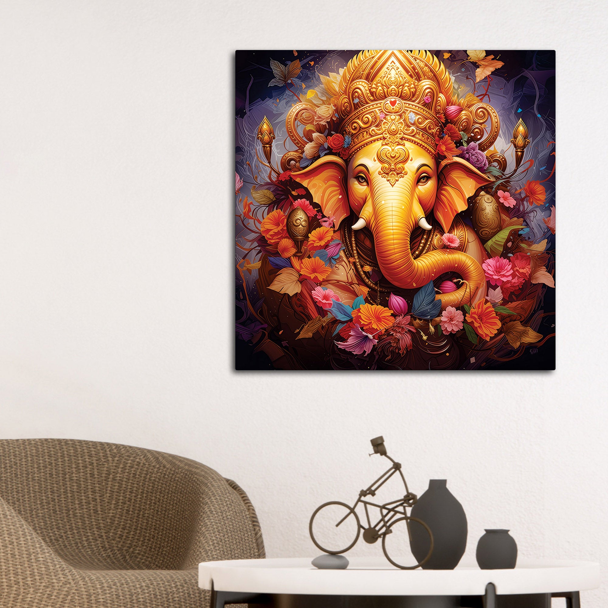Hindu Spiritual Ganesha Home Decor Painting