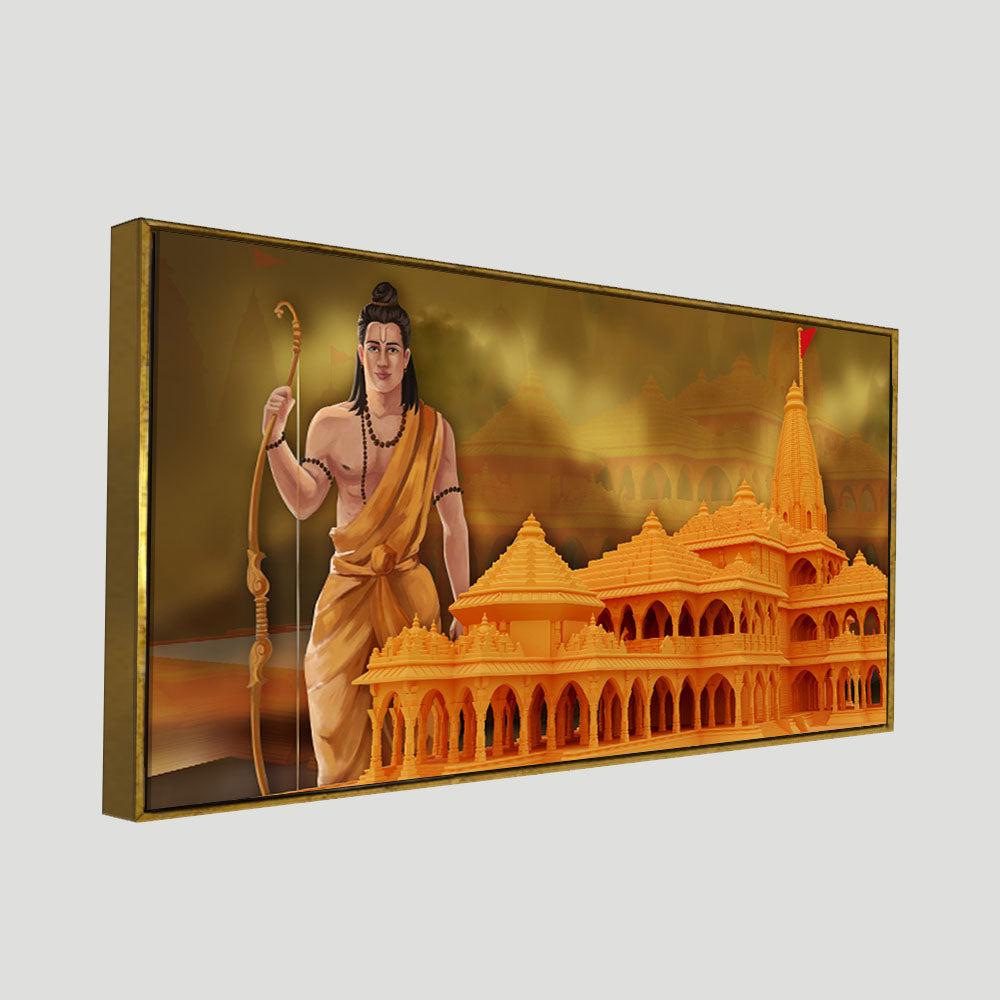 Ayodhya Shree Ram Mandir Premium Canvas Wall Painting