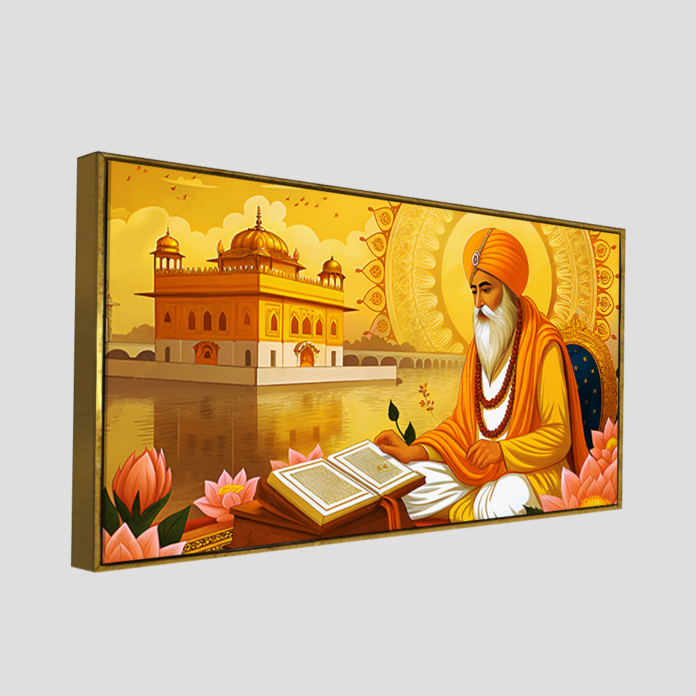 Holy Guru Nanak Dev Ji Canvas Wooden Wall Painting