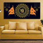 Holy Symbol of Sikh Religion Large Canvas Wall Painting