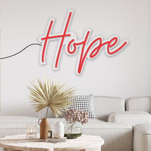 Hope Text Neon Sign LED Light