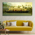 House Boat in Kerala Premium Wall Painting