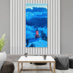 House on Mountain Floating Canvas Wall Painting