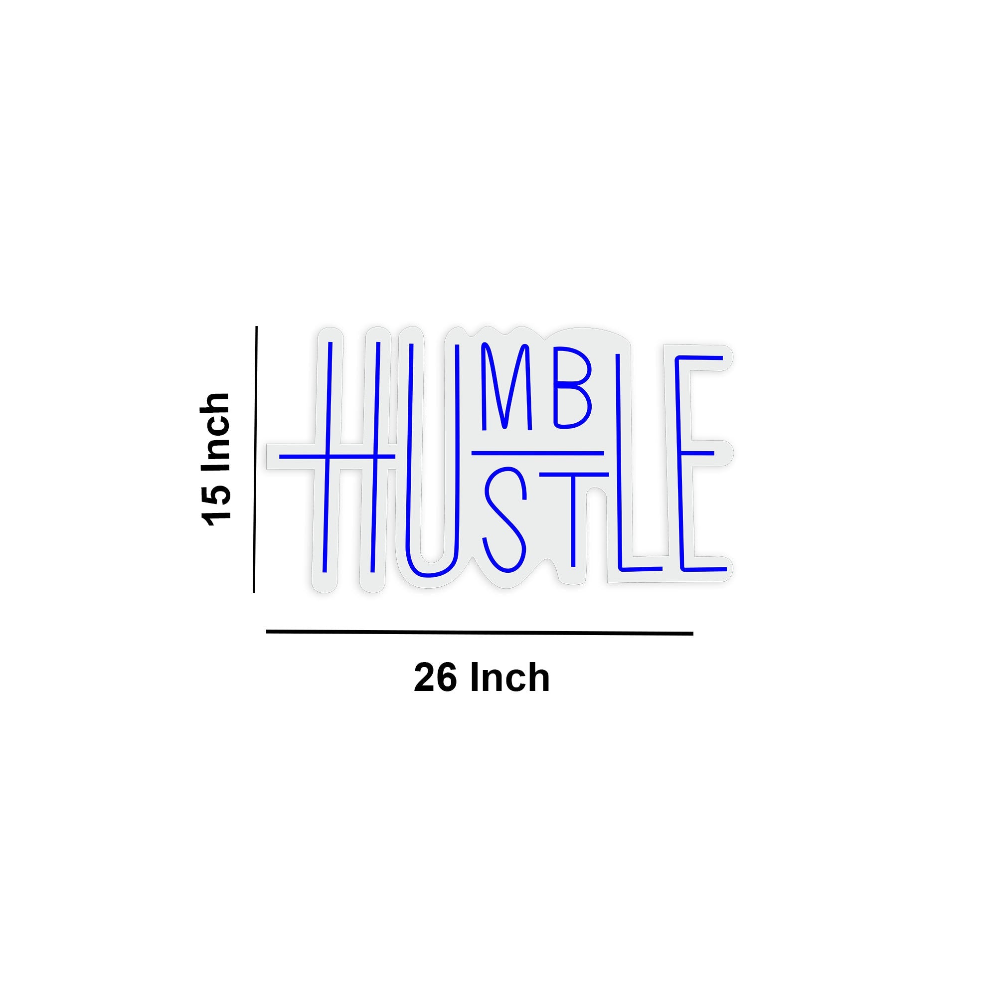 Creative Unique & Bright Humble Hustle LED Light Sign newest Motivation Decoration