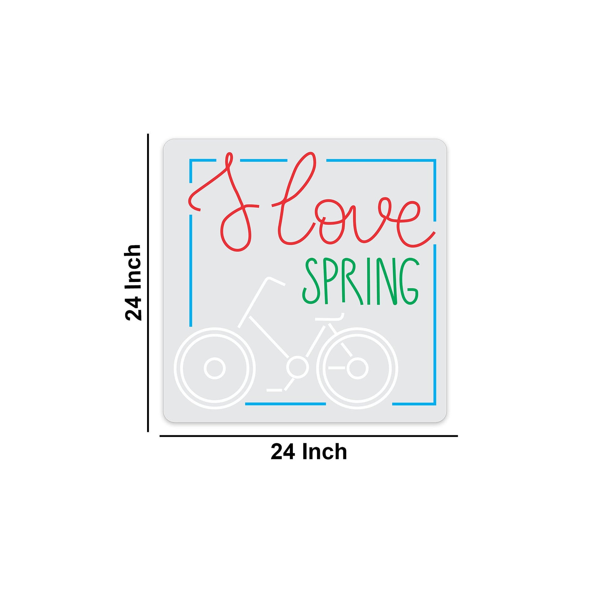 I Love Spring Text Neon Sign LED Light