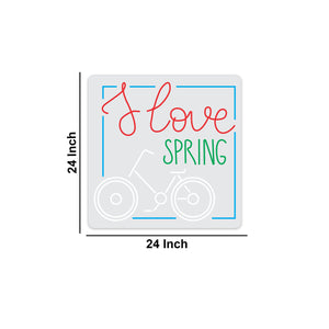 I Love Spring Text Neon Sign LED Light